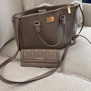 Michael Kors Kellen Satchel with matching wallet